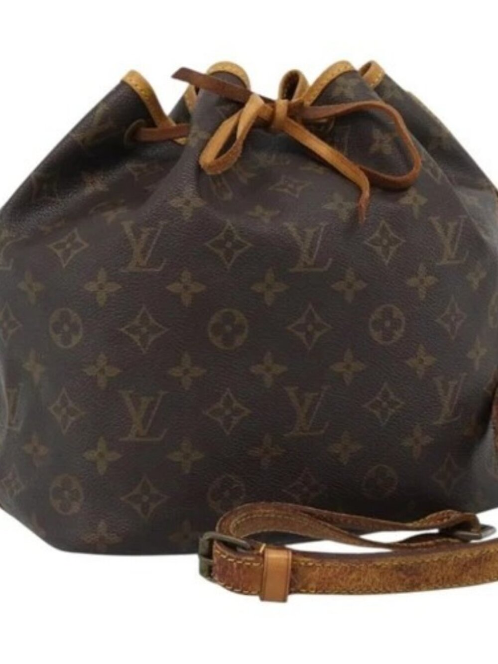 LOUIS VUITTON Monogram Petit Noe Shoulder Bag M42226 LV Auth BA13359